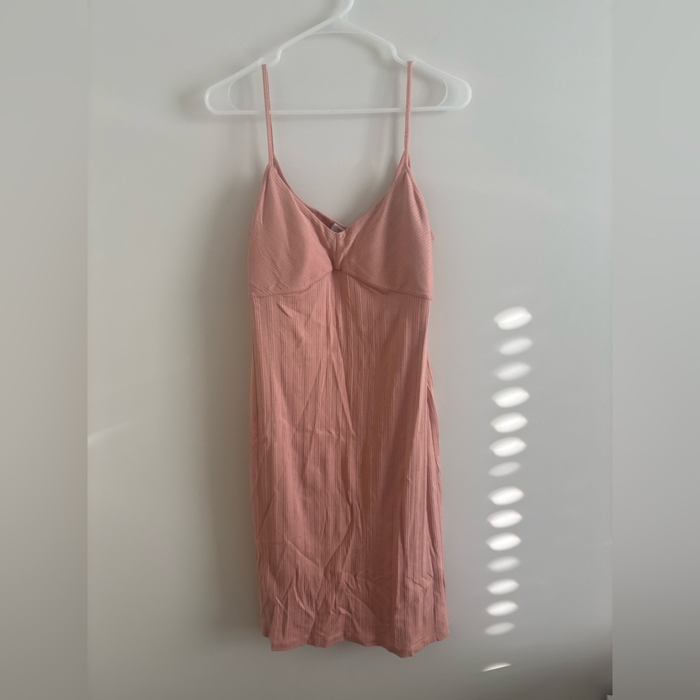 Neiwai Women's Padded Ribbed Dress In Coral Large NWT